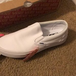 slip on white brand new vans